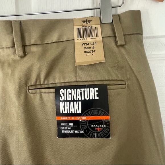 Dockers Tan Chinos with Signature Khaki W34 L34 - Picture 2 of 6